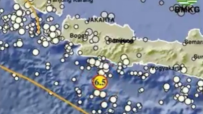 Ilustrasi Gempa Garut. [BMKG]