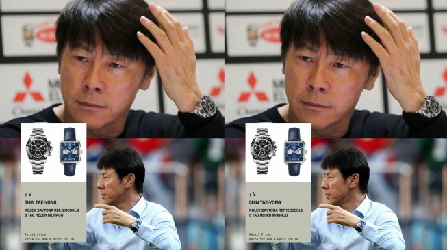 Intip koleksi jam tangan Shin Tae-yong. (TikTok/tankamedium)