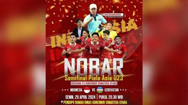 Pj Gubernur Sumut Hassanudin Ajak Warga Nobar Indonesia Vs Uzbekistan di Rumah Dinas