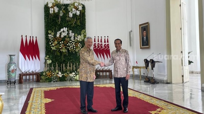 Jokowi Terima Kunjungan PM Singapura Lee Hsien Loong, Prabowo Ikut Mendampingi