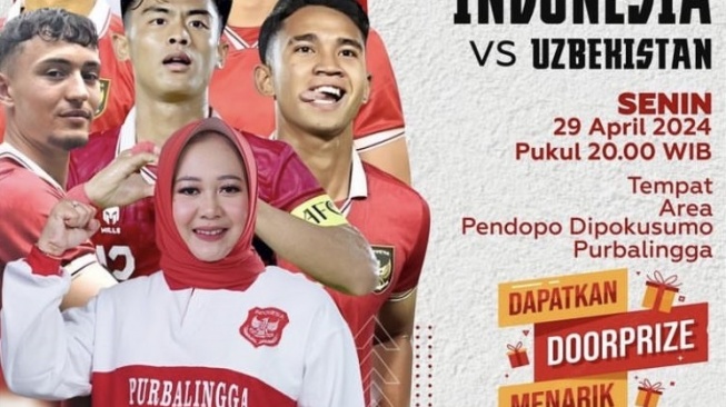 Pamflet nobar Timnas Indonesia U-23 ala Bupati Purbalingga.