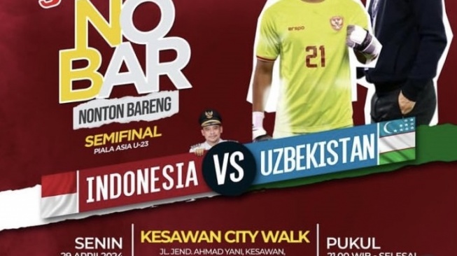 Wali Kota Medan, ikut ramaikan nobar Timnas Indonesia U-23.