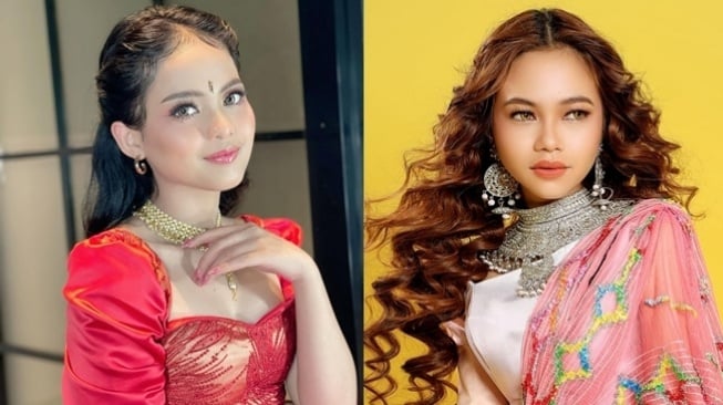 7 Adu Gaya Putri DA vs Rara LIDA, Penyanyi Dangdut yang Doyan Dandan Perempuan India