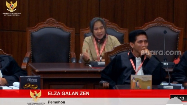 Calon anggota legislatif Partai Gerindra, Elza Galan Zen menggugat hasil Pileg 2024 ke Mahkamah Konstitusi (MK). (tangkapan layar/Bagaskara)