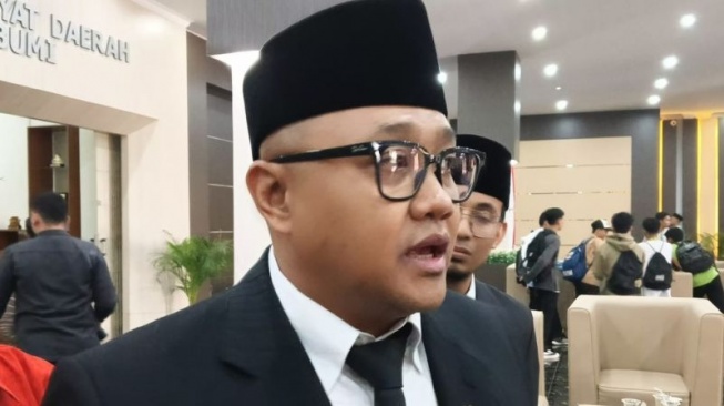 Ketua DPC Partai Gerindra Kabupaten Sukabumi Yudha Sukmagara. [ANTARA/Aditya Rohman]