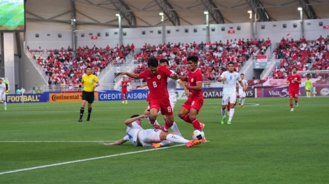 Pertandingan antara Timnas Indonesia U-23 melawan Uzbekistan (pssi.org)