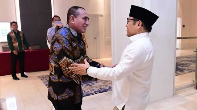 Edy Rahmayadi saat bertemu Ketua Umum PKB Muhaimin Iskandar atau Cak Imin. [Instagram @edy_rahmayadi]