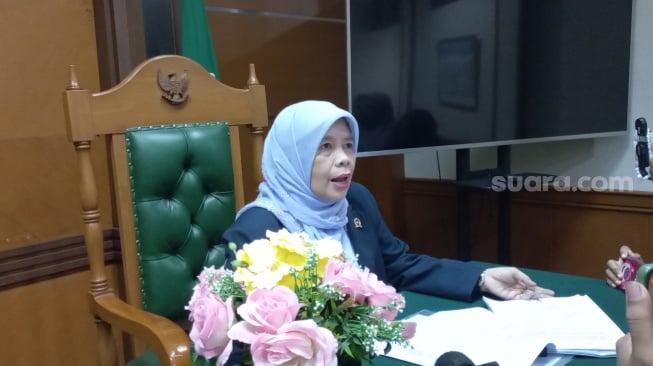 Taslimah selalu humas Pengadilan Agama Jakarta Selatan, Jumat (3/5/2024). [Suara.com/Tiara Rosana]