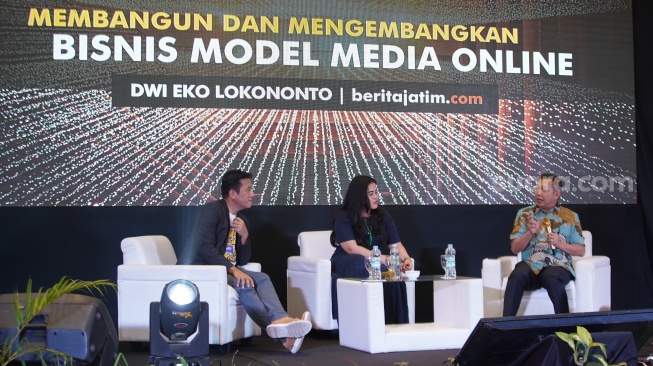 Acara Sumatera Media Summit (SMS) 2024 yang digelar Suara.com berlangsung di Hotel Aryaduta Palembang, Sumatera Selatan (Sumsel), Senin (6/5/2024). [Foto dok. Suara.com]