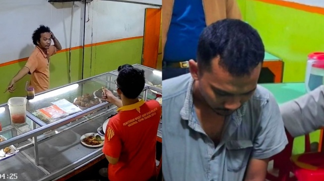 Aksi Pria Kribo yang Makan di Warteg Nggak Bayar, Ujungnya Berdamai