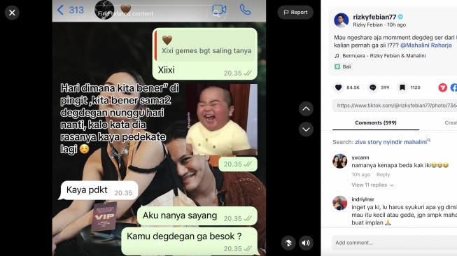 Rizky Febian dan Mahalini Upload Kegemasan [TikTok]