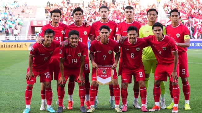 Timnas Indonesia U-23 di Piala Asia U-23 2024. Kini Garuda Muda akan melawan Guinea pada play-off Olimpiade 2024. (Dok. PSSI/PSSI.org)