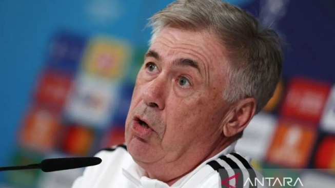 Pelatih Real Madrid Carlo Ancelotti (ANTARA/HO-AFP/PIERRE-PHILIPPE MARCOU)