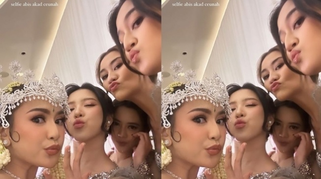 Adu Gaya Bridesmaid Mahalini (instagram/@aaliyah.massaid)