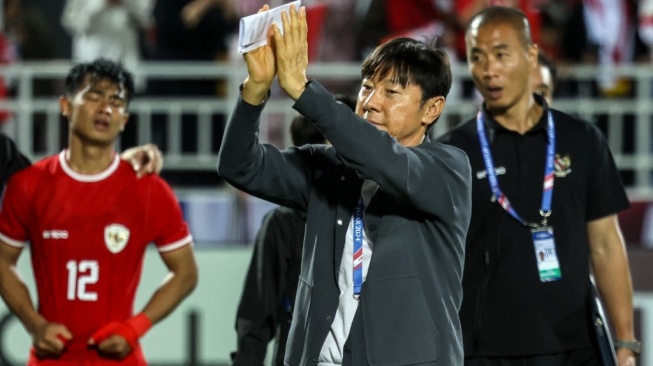 Pelatih Timnas Indonesia, Shin Tae-yong. [KARIM JAAFAR / AFP]
