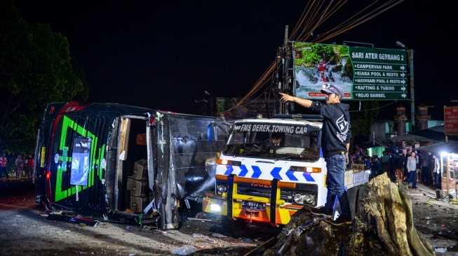 Sopir Bus Maut SMK Lingga Kencana Jadi Tersangka, Rem Bermasalah Jadi Pemicu Kecelakaan Mematikan