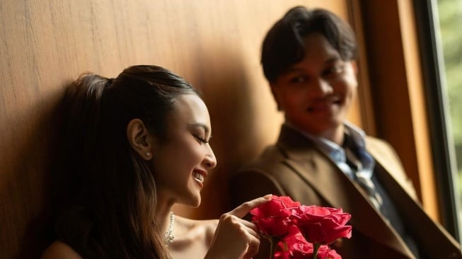 Potret Prewedding Mahalini dan Rizky Febian yang Baru Dipublish. (Instagram/axioo)