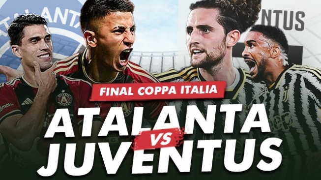 Ilustrasi prediksi Atalanta vs Juventus di Final Coppa Italia. (Suara.com) 