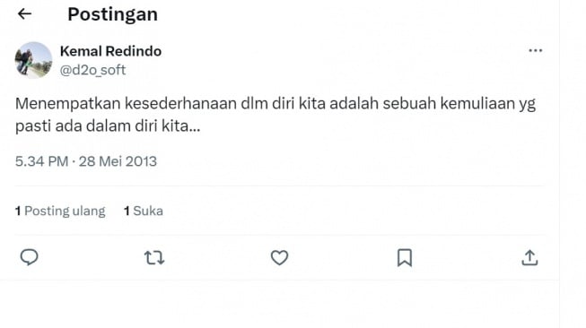 Jejak Digital Anak SYL yang Malak Rp111 Juta: Kesederhanaan Adalah Kemuliaan [Tangkap layar Twitter]