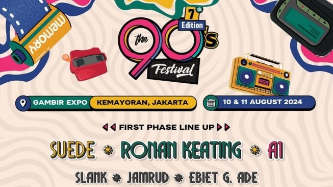 Line Up Fase Pertama The 90's Festival 2024 Terungkap, Ada Ronan Keating Hingga Slank