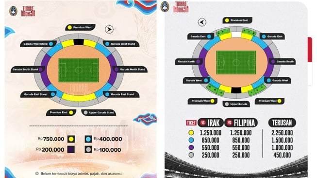 Perbandingan Harga Tiket Timnas Indonesia saat Lawan Vietnam dengan Irak, Dua Kali Lipat Lebih