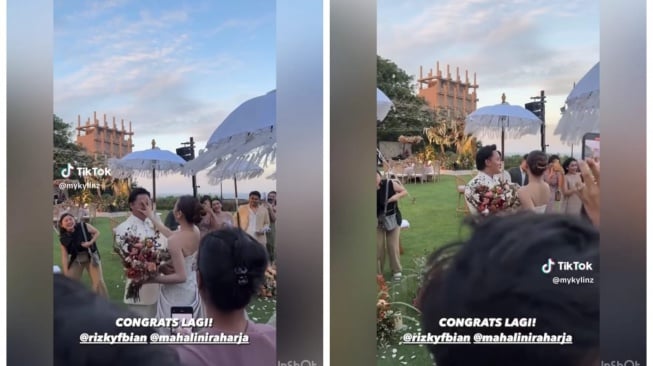 pesta pernikahan Rizky Febian dan Mahalini di Bali (Instagram/@rumpi_gosip)