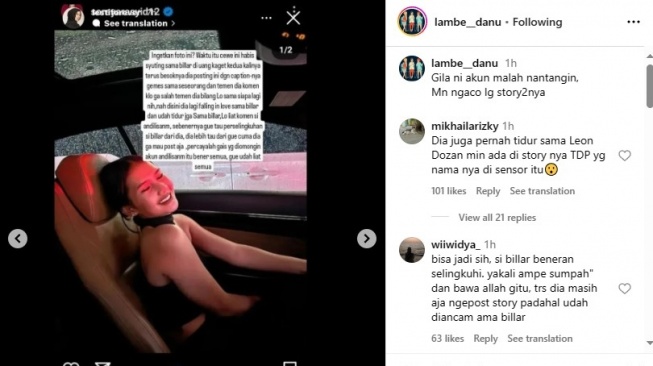 Rizky Billar ikut terseret isu perselingkuhan Soraya Rassyid (Instagram/@lambe__danu)