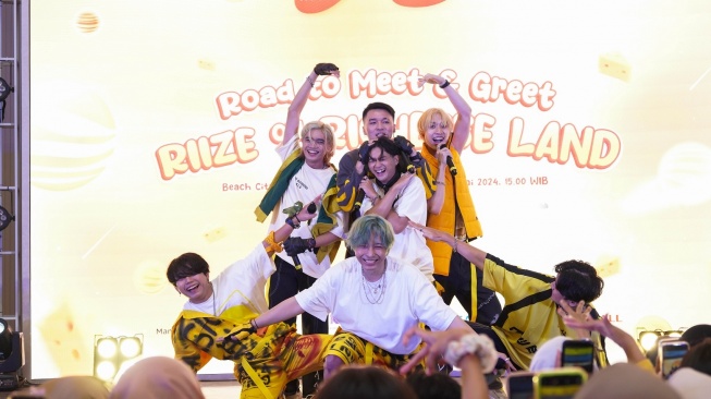 Road to Meet & Greet RIIZE on Richeese Land yang digelar di Lotte Shopping Avenue, Kuningan, Jakarta Selatan pada Minggu (19/5/2024) kemarin.