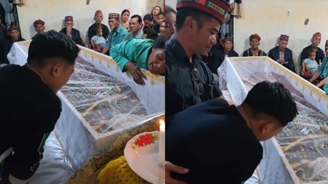 Momen Betrand Peto Berikan Penghormatan Terakhir Untuk Sang Nenek (Instagram/@betrandpetoputraonsu)