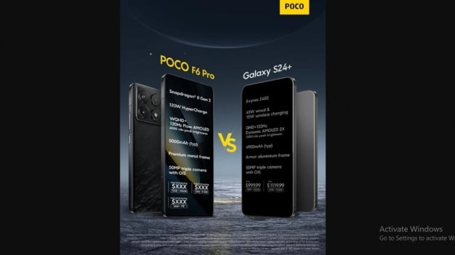 Poco F6 Pro Vs Samsung Galaxy S24 Plus. [Gizmochina] 