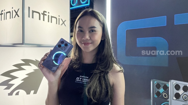 Infinix GT 20 Pro meluncur ke Indonesia pada Selasa (21/5/2024). [Suara.com/Dicky Prastya]