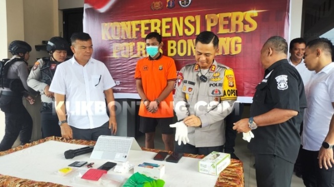 Konferensi pers pengungkapan kasus sabu di Mapolres Bontang pada Rabu (22/05/2024). [KlikKaltim.com]