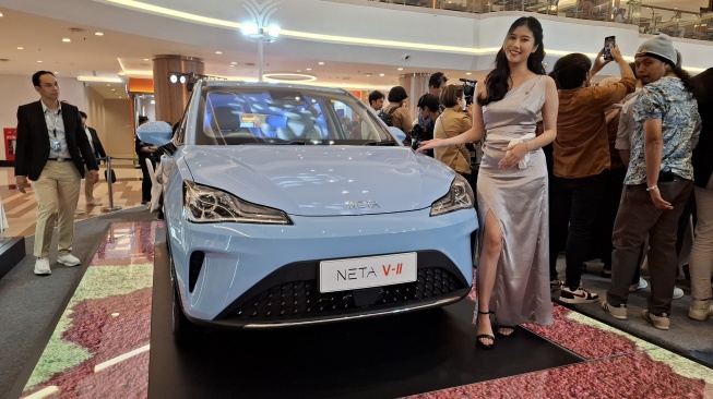 PT Neta Auto Indonesia Umumkan Harga Resmi Neta V-II. (Foto: Suara.com/Manuel Jeghesta)