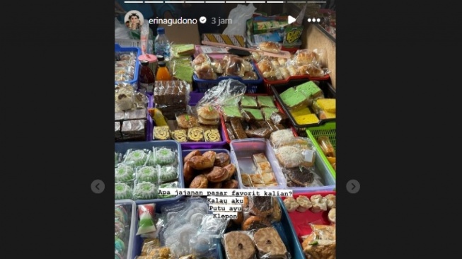Erina Gudono di Pasar Kranggan Yogyakarta. (Instagram)