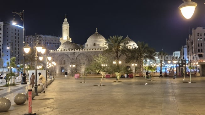 Masjid Quba di Kota Madinah. (Suara.com/Chandra)