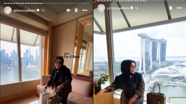 Ibu Syahrini menginap di Ritz Carlton Singapura (Instagram)