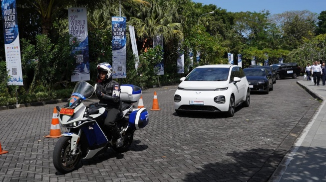 Jajaran Mobil Listrik Wuling Jadi Kendaraan Para Delegasi Negara di WWF 2024