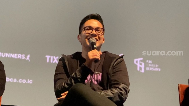 Umay Shahab dalam sesi jumpa pers jelang gala premiere film Temurun di Epicentrum XXI, Kuningan, Jakarta, Senin (27/5/2024) [Suara.com/Adiyoga Priyambodo]
