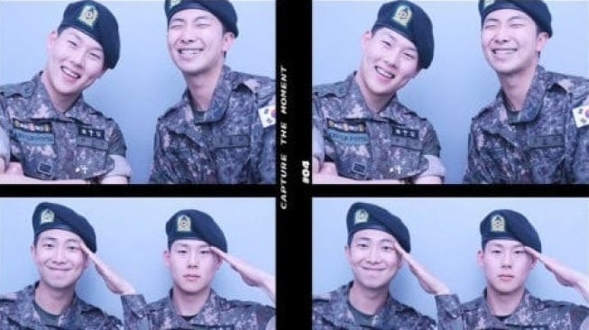 Sama-sama Wamil, Jooheon dan RM MONSTA X Pamer Foto Seragam Militer