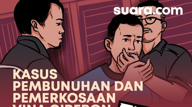 Infografis kasus pembunuhan Vina Cirebon. (Suara.com/Ema)