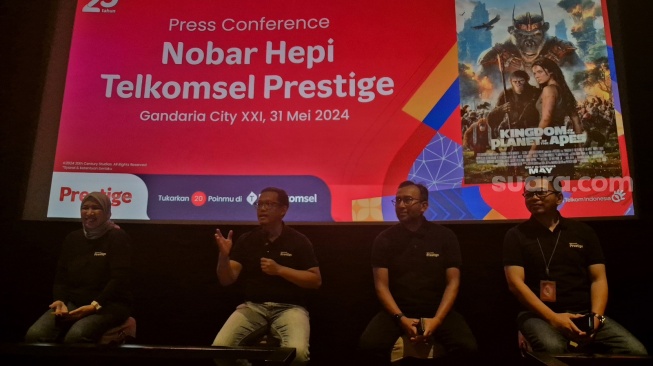 Nobar Hepi Telkomsel Preatige, Jakarta, Jumat (31/5/2024). [Suara.com/Dythia Novianty]