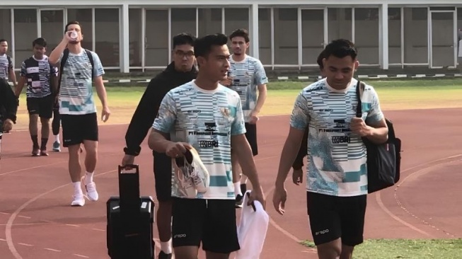 Pemain timnas Indonesia Pratama Arhan ketika ditemui ANTARA saat ia mengikuti latihan bersama timnas Indonesia di Stadion Madya Gelora Bung Karno (GBK), Jakarta, pada Jumat pagi (31/5/2024). (ANTARA/Zaro Ezza Syachniar)