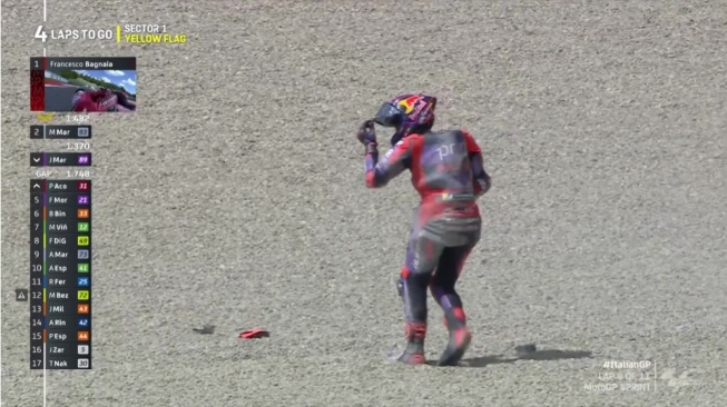 Lolos dari Hukuman, Jorge Martin Malah Crash di Sprint Race GP Mugello 2024