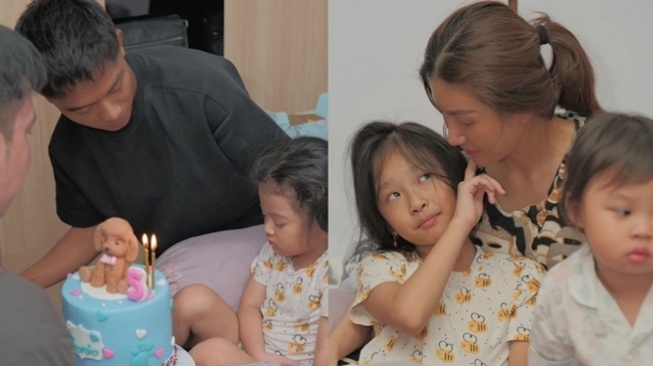 Potret Kejutan Ultah Thalia dan Thania Putri Onsu (Instagram/@sarwendah29)