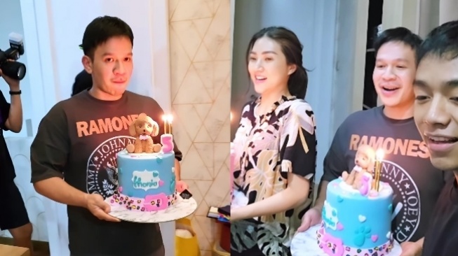 Potret Kejutan Ultah Thalia dan Thania Putri Onsu (Instagram/@betrandpetoputraonsu)