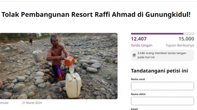 Petisi tolak pembangunan resort Raffi Ahmad [change.org]