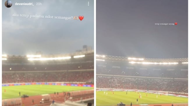 Devani Audri kirim pesan untuk Ernando Ari yang lakukan blunder dalam Kualifikasi Piala Dunia 2026 (Instagram/@devaniaudri_)