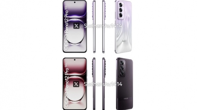 Bocoran Oppo Reno 12 Pro Global. [X/@Sudhanshu1414] 