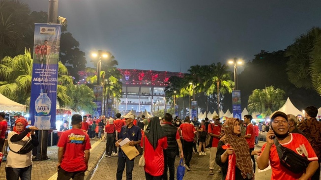 LIVE STREAMING: Habis Hujan, Begini Suasana di GBK Jelang Pertandingan Indonesia Vs Filipina