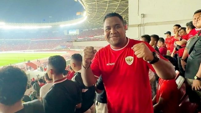 Potret Artis Nonton Timnas Indonesia vs Filipina (Instagram/@andmeshkamaleng_)